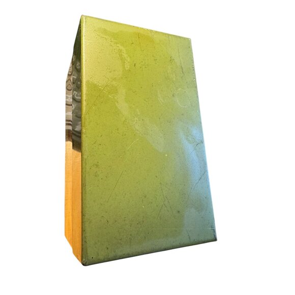 Vintage Metal Recipe File Card Box With Index Cards Ohio Art Co Green and Cream - Picture 7 of 8